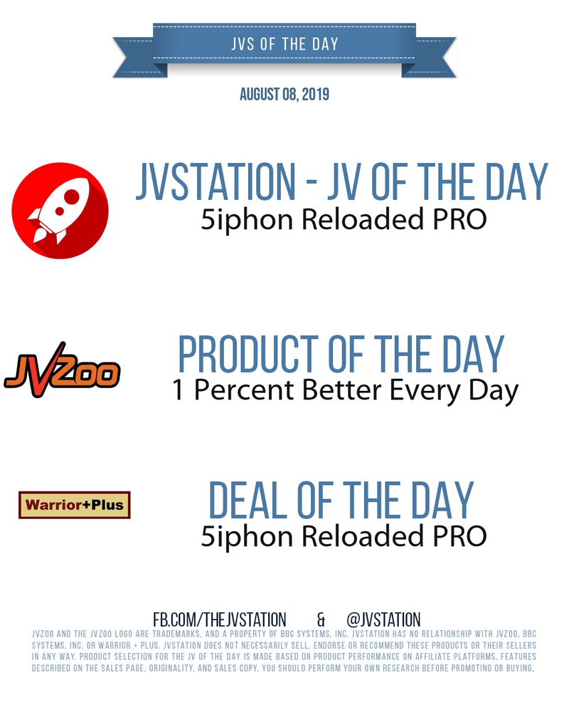 JVs of the day - August 08, 2019