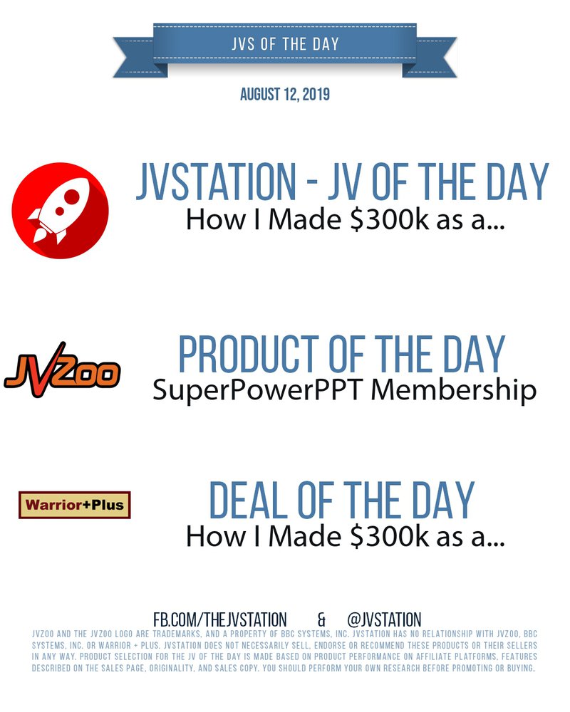 JVs of the day - August 12, 2019