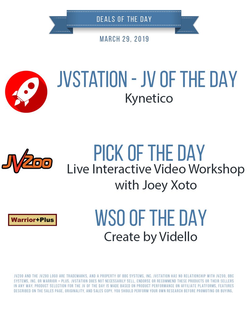Deals of the day - March 29, 2019