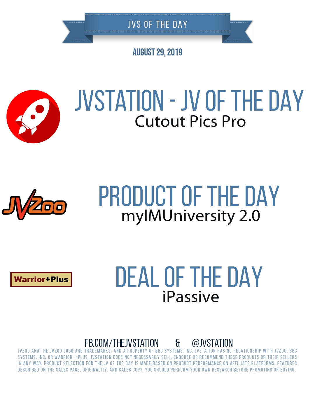 JVs of the day - August 29, 2019