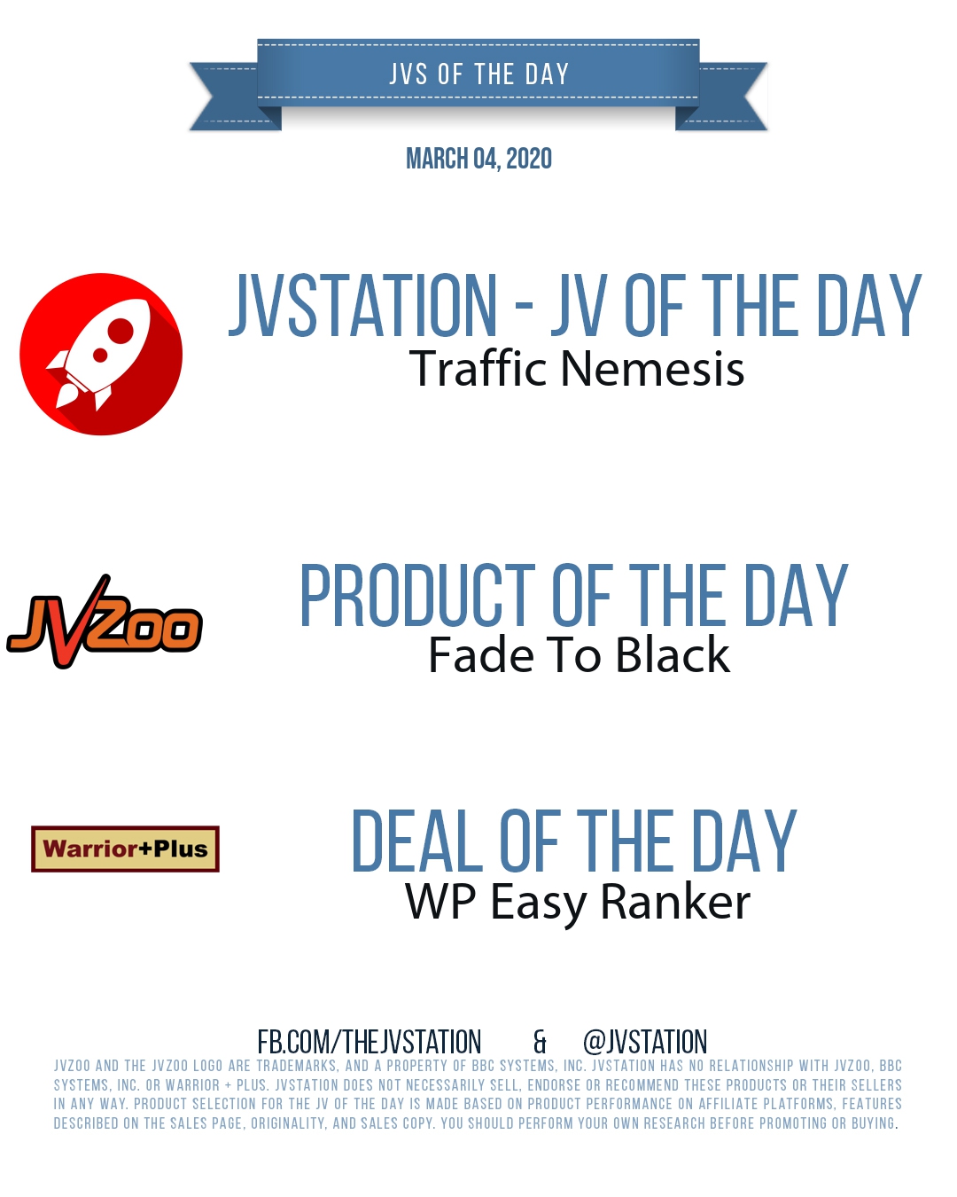 JVs of the day - March 04, 2020